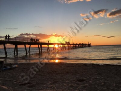 Boardwalk sunset peeping