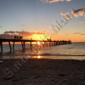 Boardwalk sunset peeping