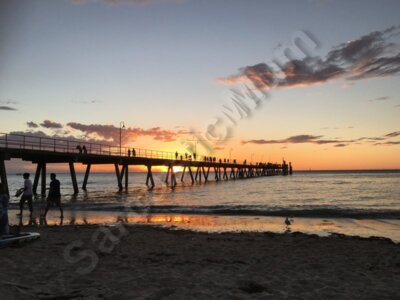 Boardwalk sunset eclipse