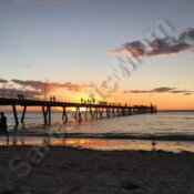 Boardwalk sunset eclipse